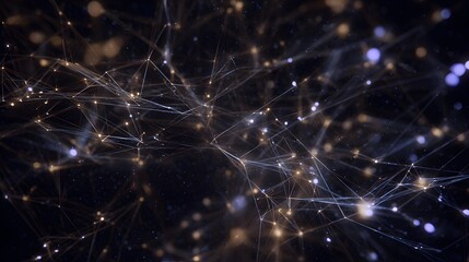 Perspective view of a digital neural network in space