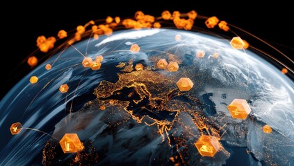 Global network of interconnected cities