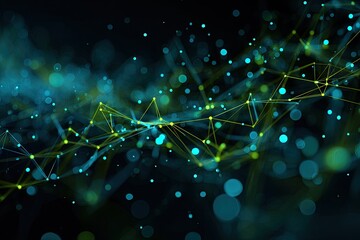 Abstract network of glowing particles (3)