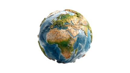 Earth Puzzle Globe Fragmented World Global Issues