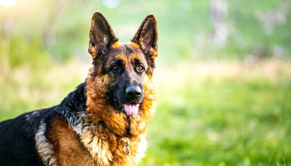 German Shepherd in a field