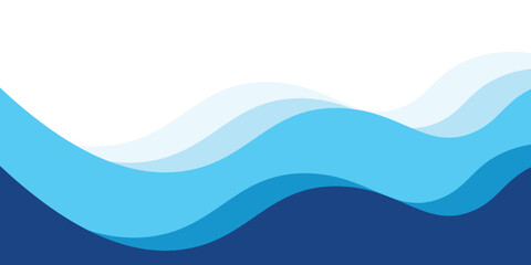 Sea waves layered vector background illustration and sea beach vector illustration.