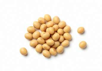 soybeans on white background isolated