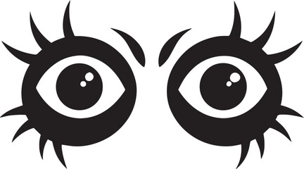  Spooky Halloween Eye Silhouette Clipart – Scary Eye Vector for Halloween Design