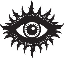  Spooky Halloween Eye Silhouette Clipart – Scary Eye Vector for Halloween Design