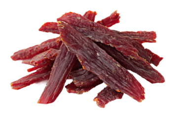 Savor authentic beef jerky taste usa food rustic isolated on transparent background