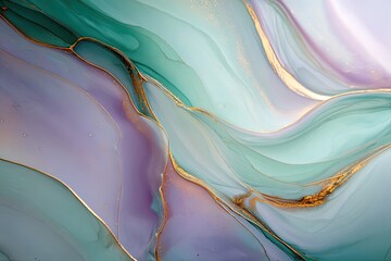 Abstract fluid art, vibrant colours, flowing patterns