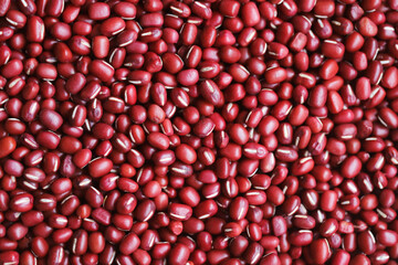 Uncooked kidney beans red texture food. Red adzuki bean texture background.