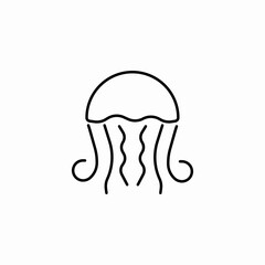 jellyfish sea creature icon sign vector