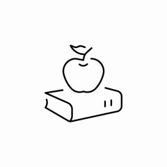 school book apple  icon sign vector