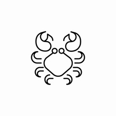 simple crab icon icon sign vector