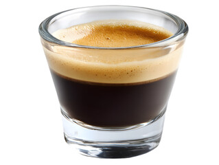 Espresso Shot: A close-up shot showcases the rich, dark allure of a freshly brewed espresso, complete with a perfect crema topping in a clear glass.