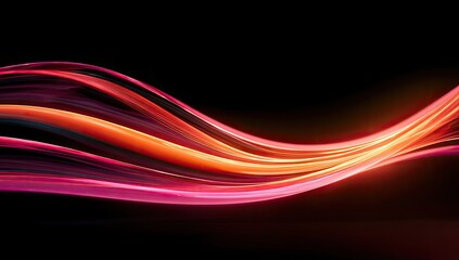 Fototapeta premium Abstract flowing ribbons of vibrant colors