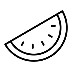 Juicy Watermelon Icon – Fresh Summer Fruit in Flat Style