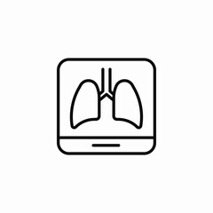 lungs scan results icon sign vector