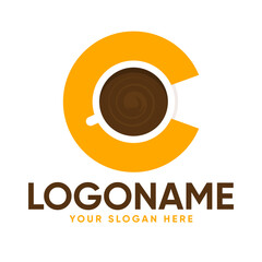 Letter C Coffee Cup Logo