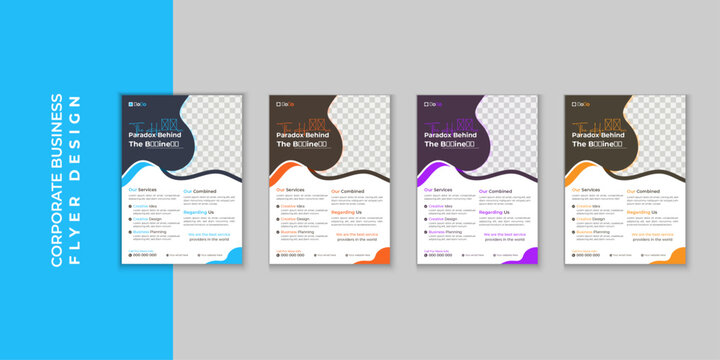Professional Corporate Business Flyer Template Modern Vector Design for Marketing, Branding, Advertising, Events, Services, and Company Promotion, Creative A4 Poster and Business Brochure Layout