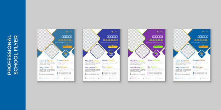 School Education Flyer Template Editable A4 Layout for Students, Teachers, and Academic Promotion, Modern Educational Poster and Learning Brochure Design, Clean Layout, Professional Use ready file