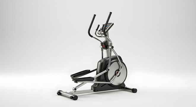Modern Elliptical Trainer: A contemporary elliptical trainer stands poised, ready to elevate your fitness journey. The machine exudes sleek lines, suggesting the blend of form and function.