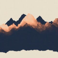 Abstract mountain range with warm tones.
