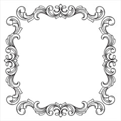 Luxurious Scrollwork Border for Invitations