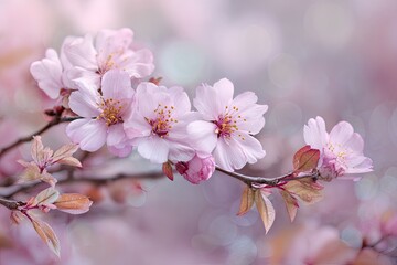 Obraz premium Delicate Pink Blossoms in Spring