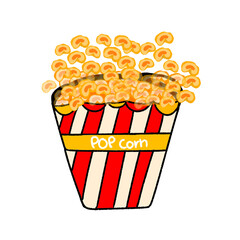 "Popcorn in Striped Bucket"
"