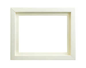Fototapeta premium modern minimalist simple white picture frame isolated on white background PNG ,AI GENERATED