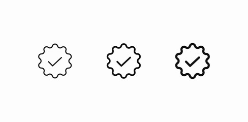 verified badge seal icon sign vector