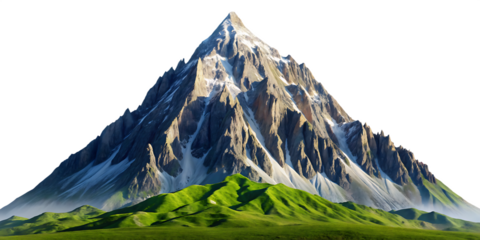 Mountain  isolated on white background PNG ,AI GENERATED
