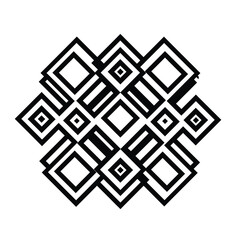 Geometric black and white pattern abstract