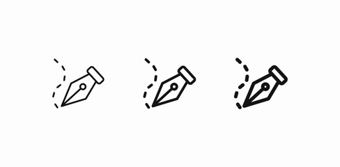 fountain pen icon icon sign vector