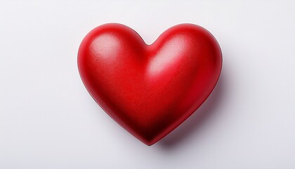 Fototapeta premium red heart isolated on white background
