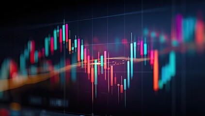 Financial data chart display