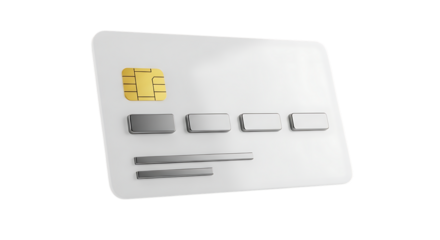 Modern and Minimalist White Credit Card Design for Financial Technology and Secure Payment Solutions Banking and Financial Services