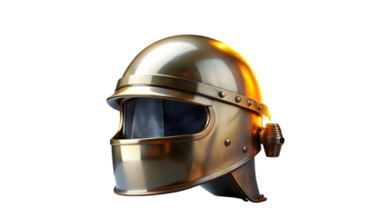 medieval helmet isolated on white