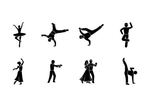 Diverse Dance Styles Silhouettes Collection