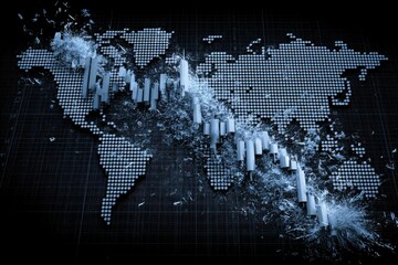 Global market collapse visualized