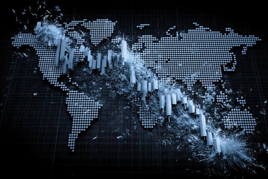Global market collapse visualized