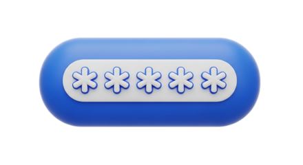 Password Entry Field with Asterisks Indicating Confidential Information Security Illustration of Access Protection Authentication System and Account Privacy in Digital World