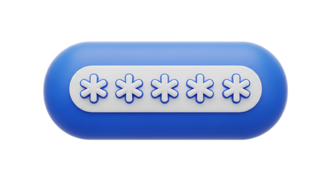 Password Entry Field with Asterisks Indicating Confidential Information Security Illustration of Access Protection Authentication System and Account Privacy in Digital World