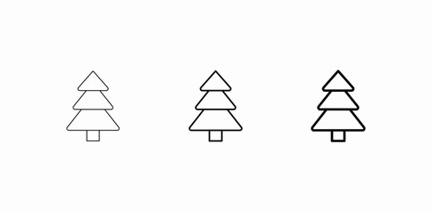 christmas tree stacked circles icon sign vector