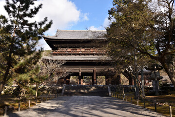冬の南禅寺　三門(京都市左京区)　