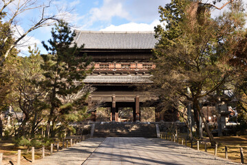 冬の南禅寺　三門(京都市左京区)　