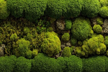 Moss wall art, vibrant green