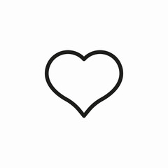 simple outline heart love icon sign vector