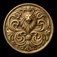 Ornate Lion Medallion