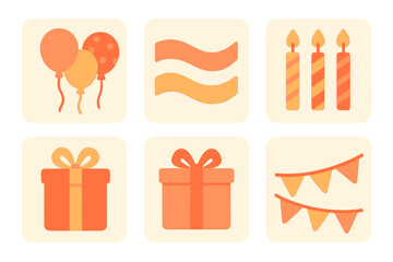 Festive vector illustration featuring party elements and decorations