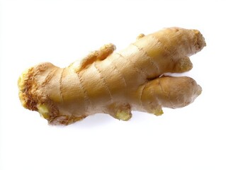 Fresh ginger root isolated on white background
