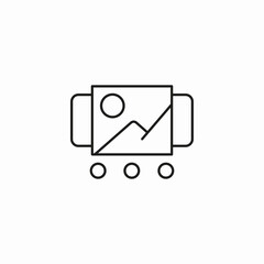 carousel with picture icon sign vector